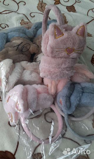 Детские наушники меховые теплые новые