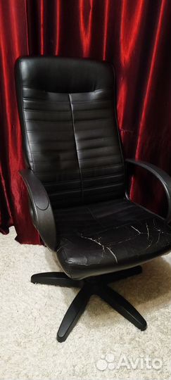 Офисное кресло Стандарт ст-80, экокожа, черный