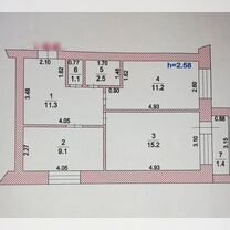 2-к. квартира, 50,4 м², 1/3 эт.