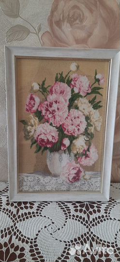 Вышивка Пионы