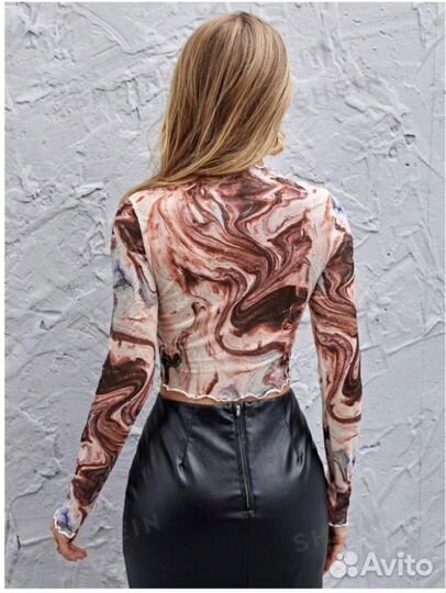 Сетчатый топ укороченный