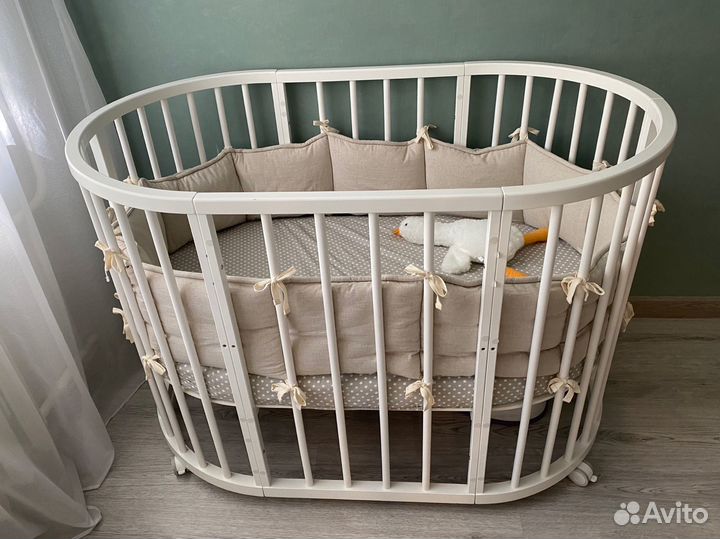 Детская кроватка трансформер + матрац