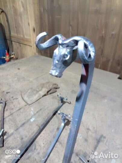 Кованый каминный набор, кочерга