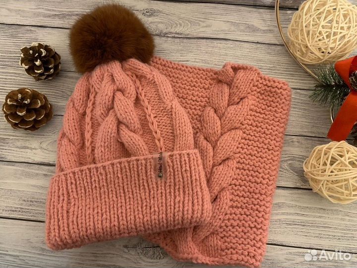 Шапка детская+снуд+шарф+варежки в комплекте
