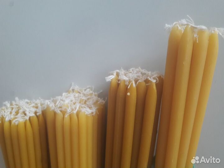 Свечи из чистого воска ручной работы