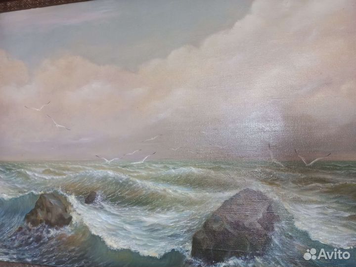 Картина маслом на холсте море