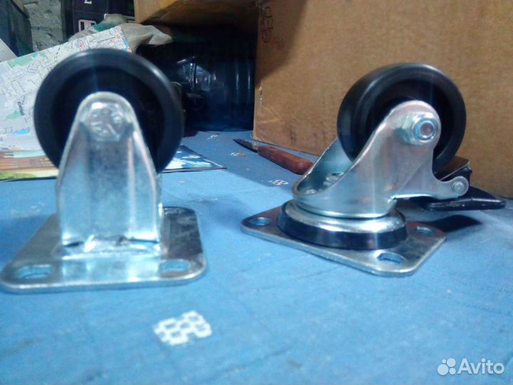 Колесики для тележки 50мм, стеллажа, стола, шкафа