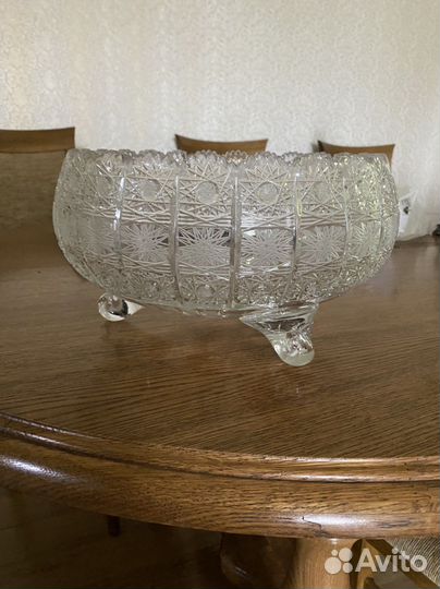 Ваза для фруктов хрусталь