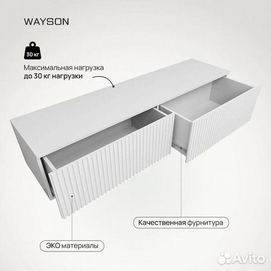 Тумба под тв подвесная новая