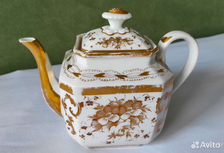 Антикварный сервиз 19 века, фарфор, Франция