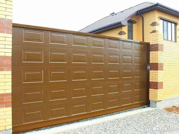 Въездные откатные ворота Alutech