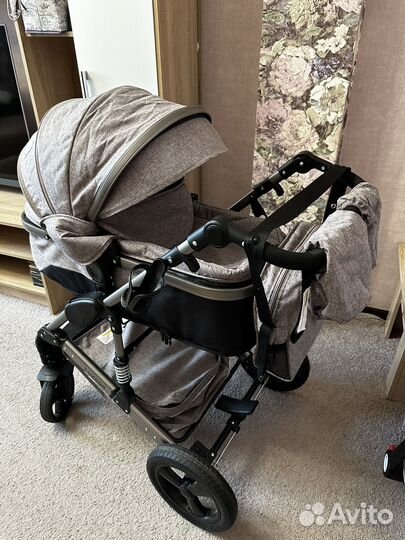 Коляска - трансформер 3в1 Luxmom 555 (коричневая)