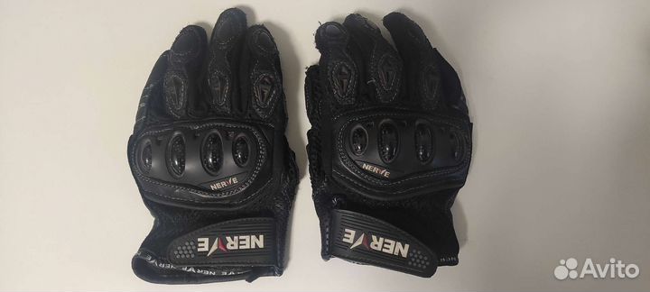 Мотоциклетные перчатки кожаные