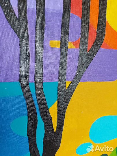 Картина Декоративный пейзаж (акрил, холст)