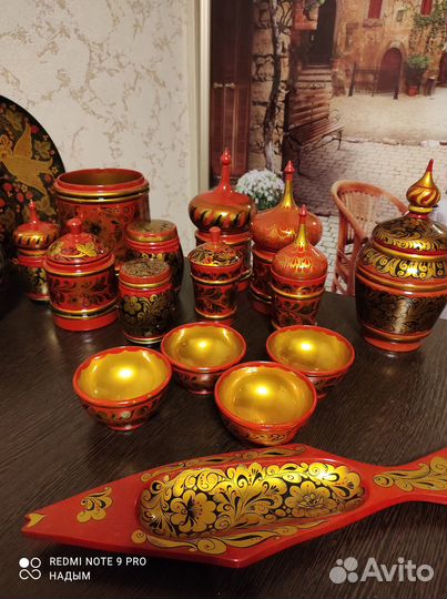 Деревянная посуда хохлома