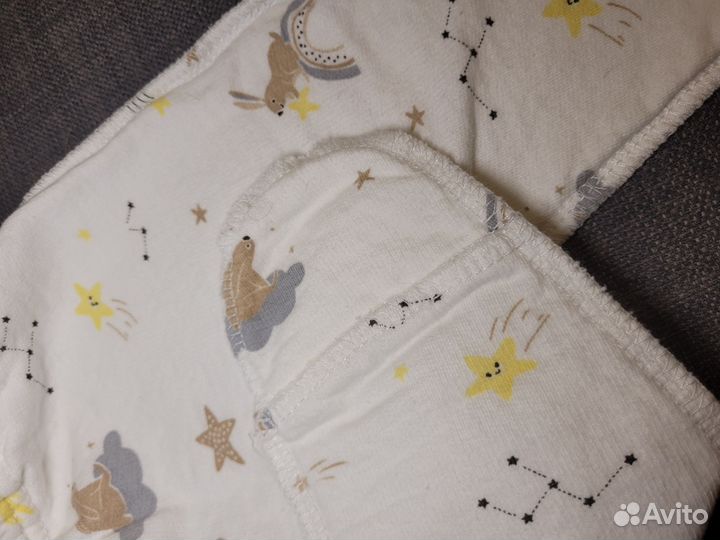 Ползунки для новорожденных футер 56р