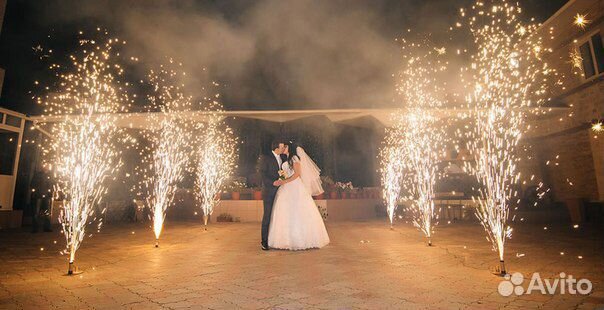 Салюты и фейерверки на свадьбу.Тяжёлый дым