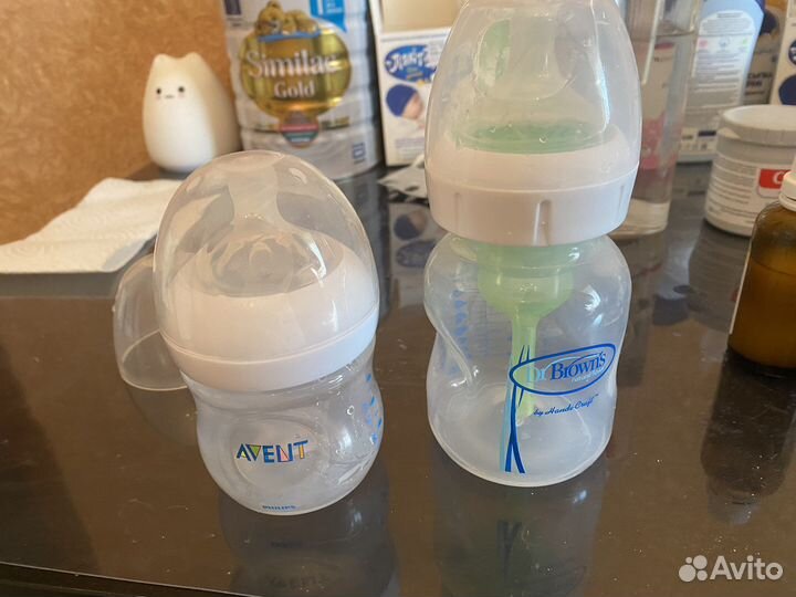 Бутылочки для кормления avent и Dr Browns