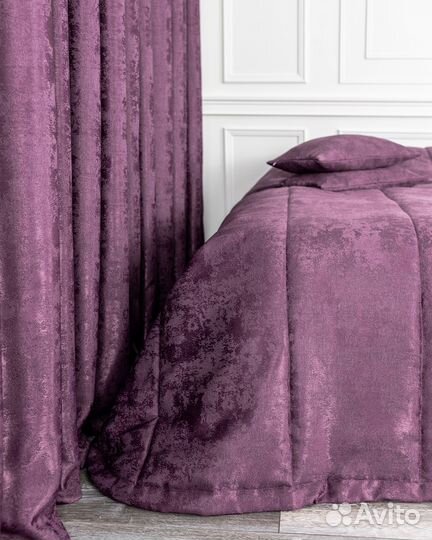 Покрывало зарина фиолет новое плед на кровать