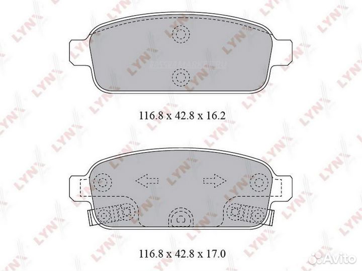 Lynxauto BD-1811 Колодки тормозные дисковые зад