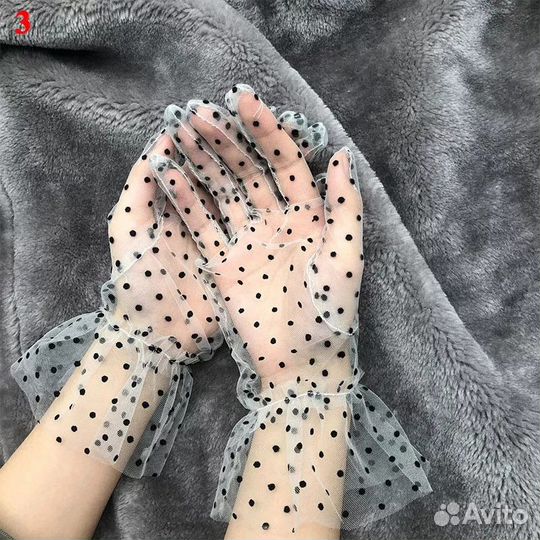 Перчатки: длинные, атласные (разные)