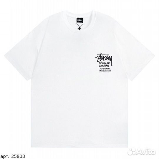 Футболка Stussy hand 8 Белая