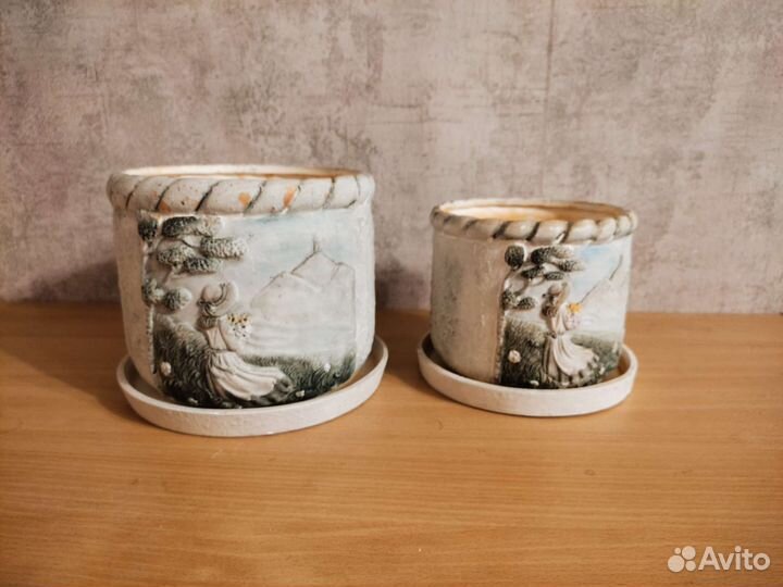 Горшок керамический ручной работы набор