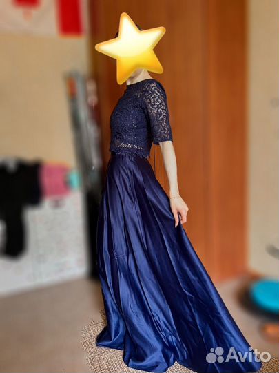 Платье на выпускной (юбка + топ)