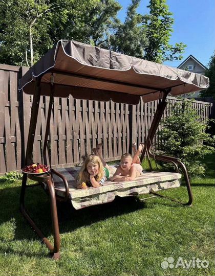Качели садовые 3 местные