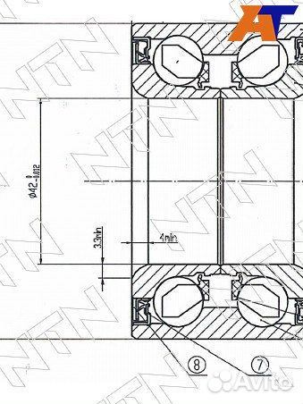 Подшипник передней ступицы mazda 3 /axela BK#, BL#