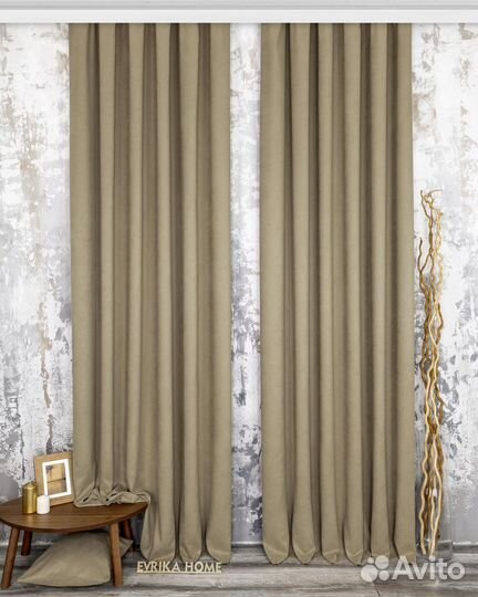 Портьеры рогожка канвас Эдем шторы занавески