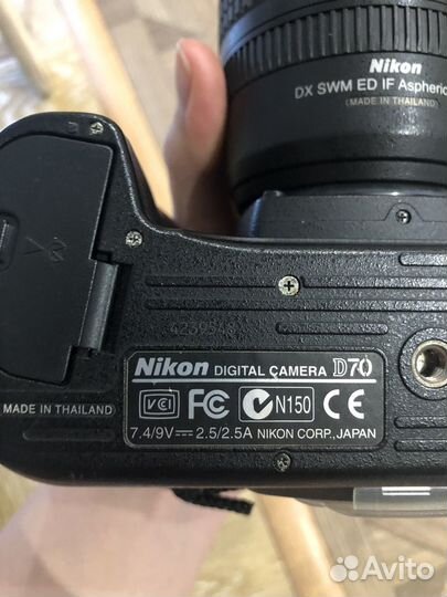 Зеркальный фотоаппарат nikon d70 с объективом