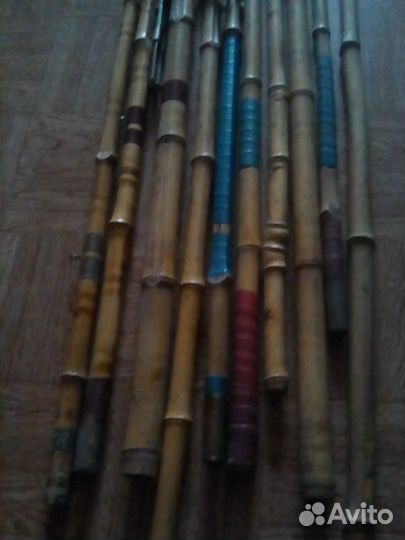 Вторые и третьи колены бамбуковых удочек СССР,16шт