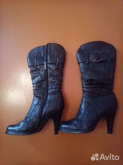 Сапоги натуральная кожа зимние 40