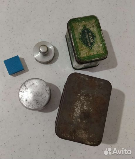Жестяные баночки, коробочки для сыпучих, чая СССР