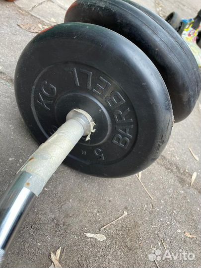 Штанга гриф блины Barbell