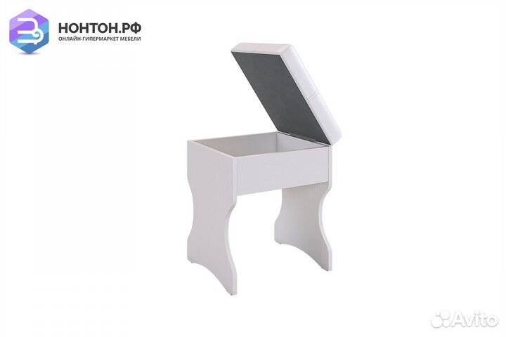 Пуф Виктория-1 белое дерево