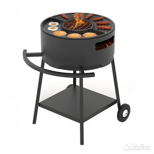 Мангал везувий Дачник с чугунной плитой Gurman 450