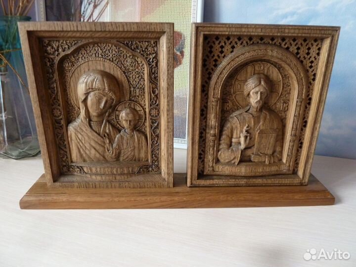 Иконы Богоматерь Казанская и Вседержитель