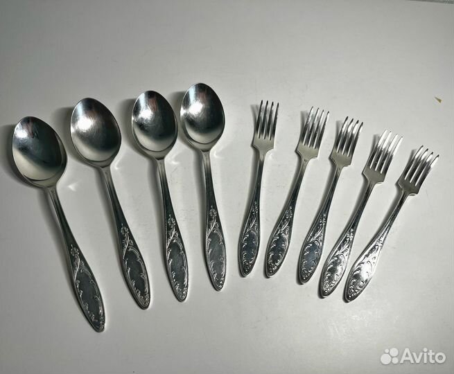 Ложки столовые, вилки мельхиор СССР винтаж