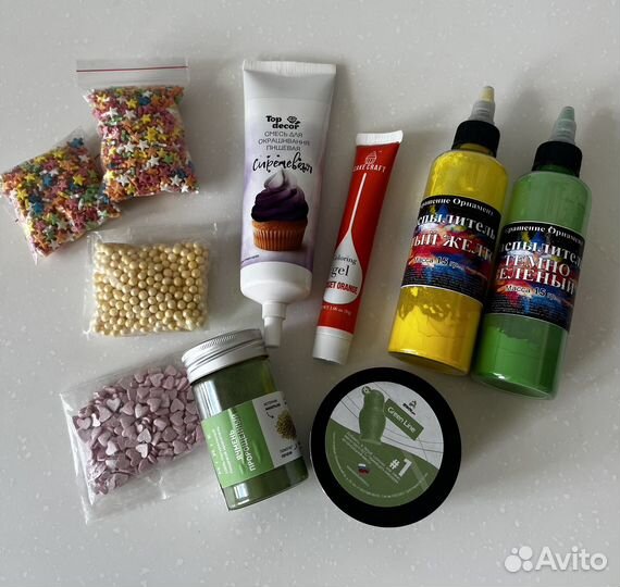 Мастика, красители, посыпки