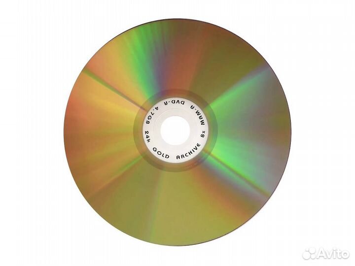 Золотые архивные диски DVD-R CD-R Gold 24k