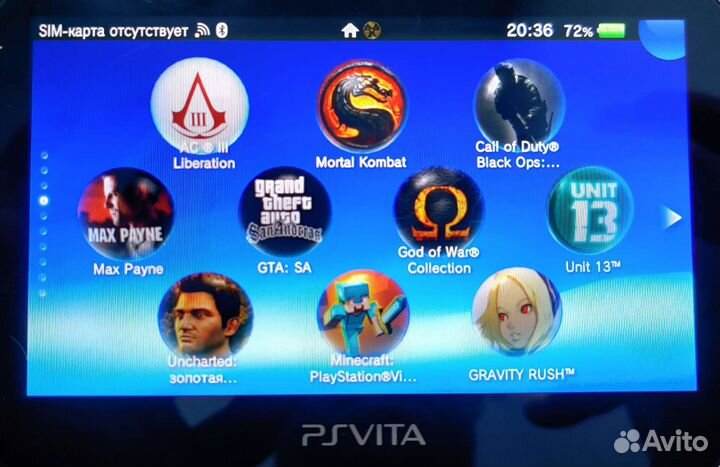 Прошитая PS Vita 128gb + 70 Игр