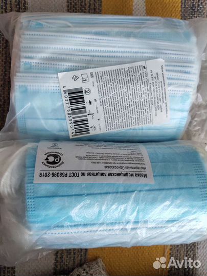 Маска медицинская 100 шт