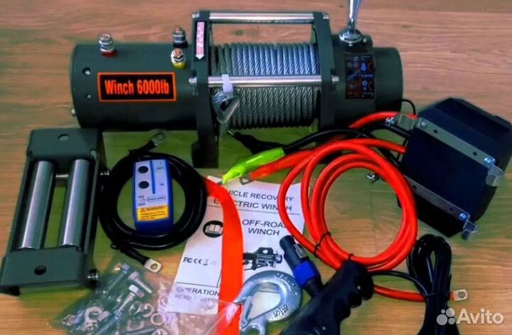 Лебедка электрическая Electric Winch 6000 сталь