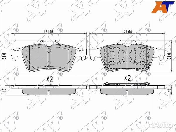 Колодки тормозные задние renault laguna