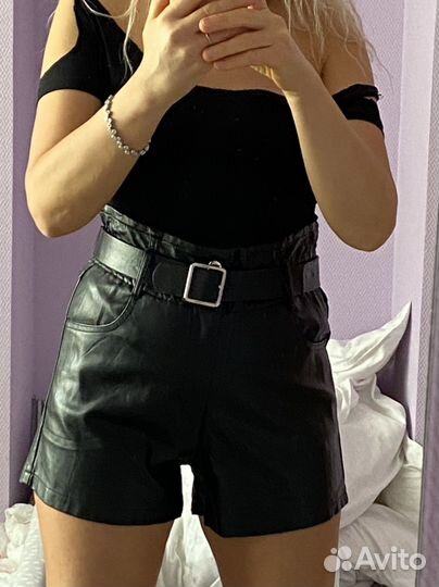 Шорты кожаные