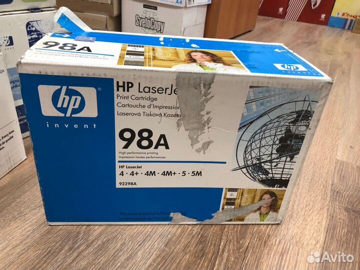 Оригинальные картриджи HP поврежденная коробка