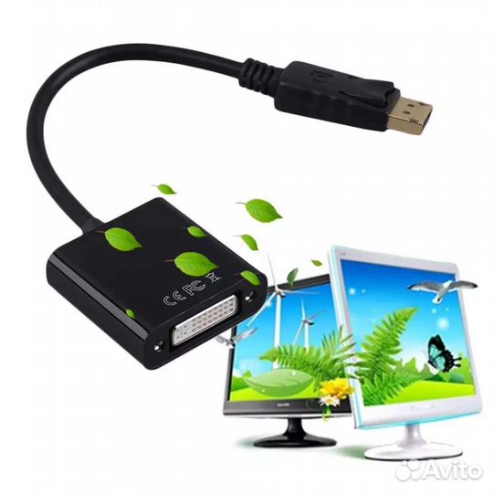 Переходник конвертер hdmi (m) to VGA, Dp to DVI