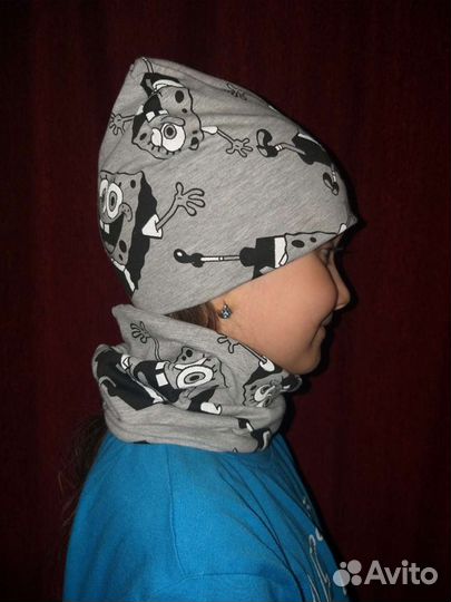 Шапка и снуд (хлопок двойной)